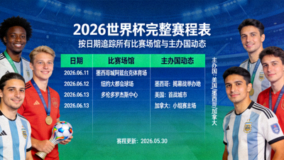 2026世界杯完整赛程表按日期追踪所有比赛场馆与主办国动态