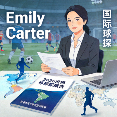 Emily Carter，国际球探，精通南美与欧洲青训体系，为2026世界杯提供球探报告