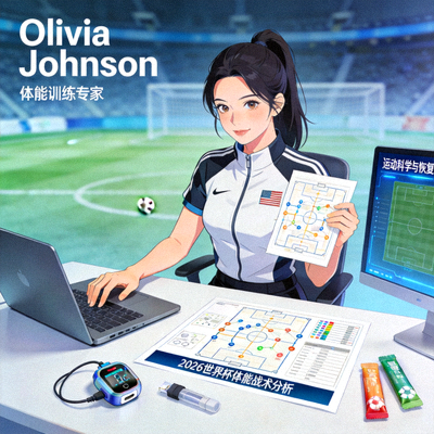 Olivia Johnson，体能训练专家，专注运动科学与恢复，为2026世界杯提供体能战术分析