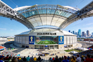 美国休斯顿NRG体育场巨型屋顶，2026世界杯淘汰赛场馆