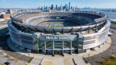 纽约/新泽西 MetLife Stadium，现代化巨型体育场，容量超82,000人