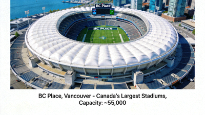 温哥华 BC Place，可容纳约55,000人，加拿大最大球场之一